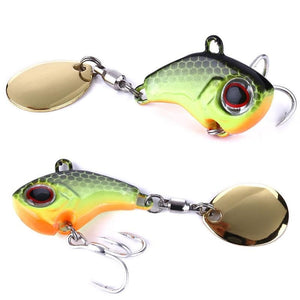 Rotating Metal VIB vibration Bait Spinner Spoon Fishing Lures