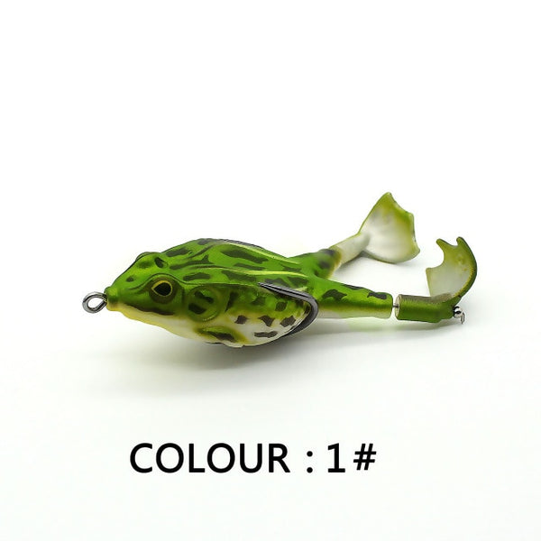 double propeller fishing lures Double Propeller Frog Soft Baits Prop Topwater Lures