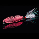 Basstrike Spoon Metal Lure with Feather