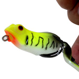 Basstrike General Topwater Popper Frog Lures with Double Trailer Hook