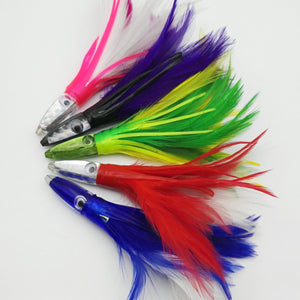 Basstrike Octopus Feather Bullet Jigs Saltwater Fishing Trolling Lure