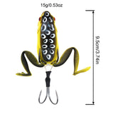 Basstrike General Topwater Popper Frog Lures with Double Trailer Hook