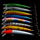 Set Mixed 16pcs/Lot 2 Models Minnows Fishing Lures Jerkbait High Quality Fishing Tackle 6# Hooks