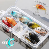 Mixed Colors Hard Bait Fishing Lure Crankbaits Set 5/8pcs